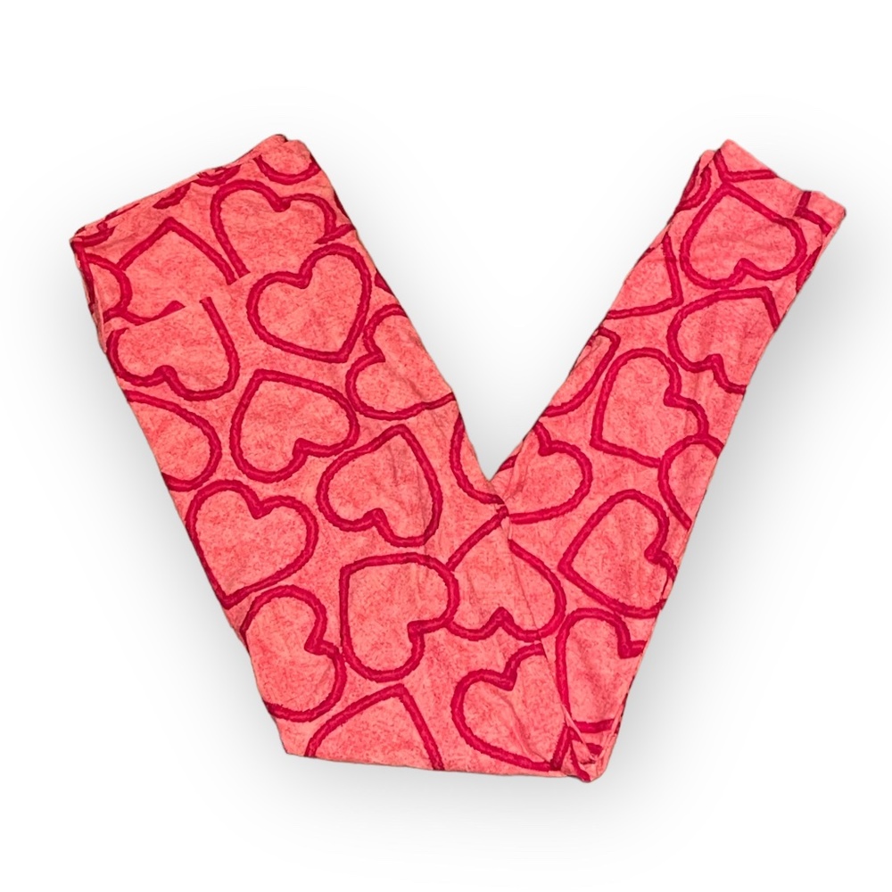 TC LuLaRoe Valentine’s Day Holiday NEW Leggings Gorgeous Hearts Fits 12-18